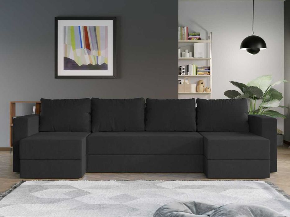 Coltar U Extensibil cu lada Alfa negru - Transport Gratuit