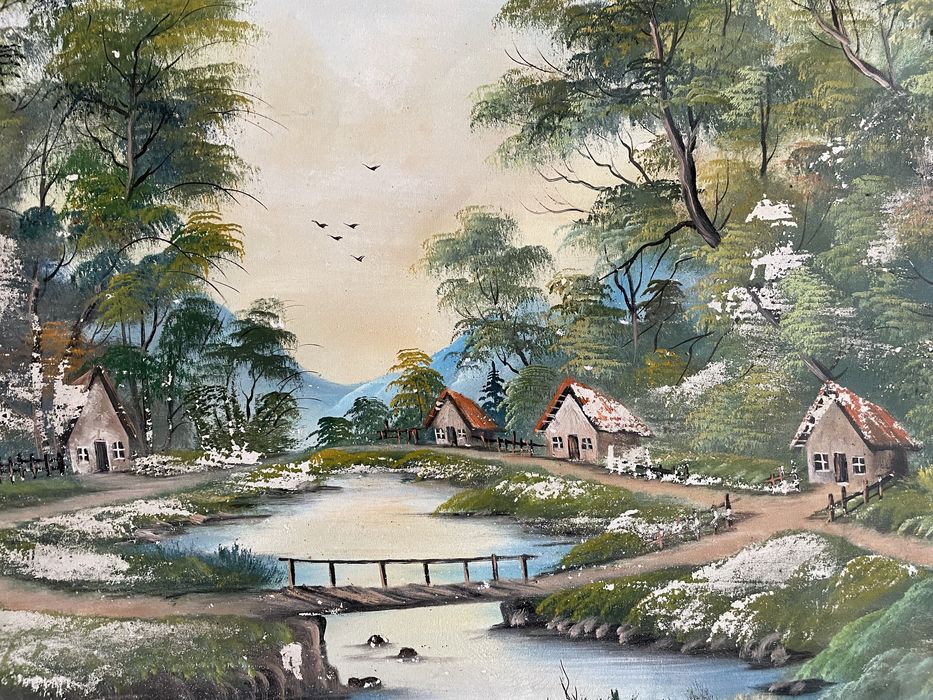 Vand tablou pictat pe panza