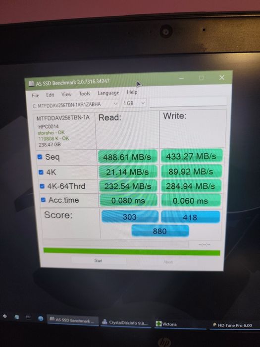 SSD Micron 256GB M.2 SATA 2280  - 99% viata – Testat