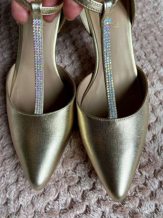 Pantofi aurii Kate Gray