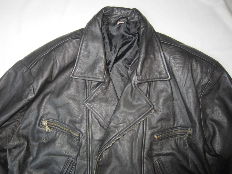Haina groasa piele masura XXL,  tip geaca motor, stare f. buna