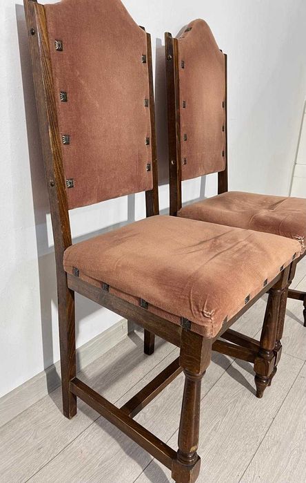4 Buc. Scaun Vintage din Lemn