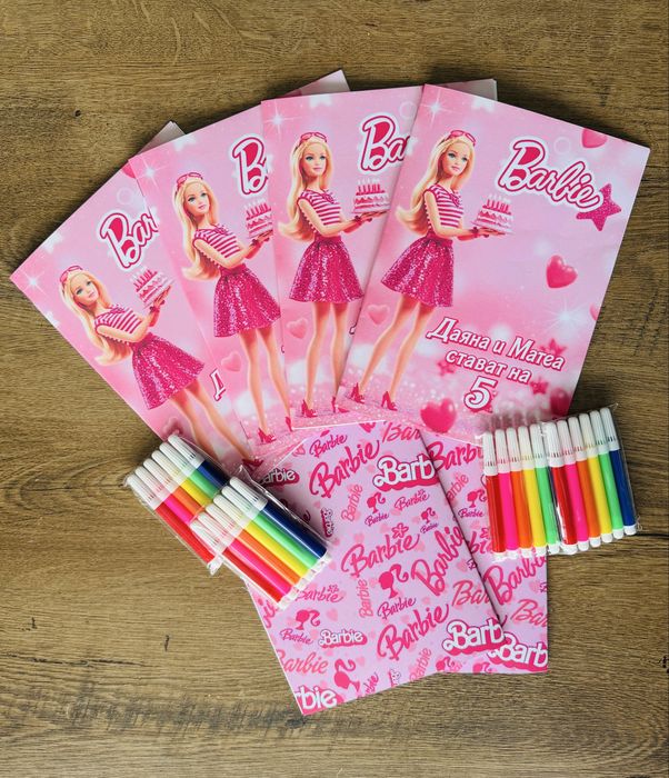 Персонализирани книжки за оцветяване на тема Барби Barbie