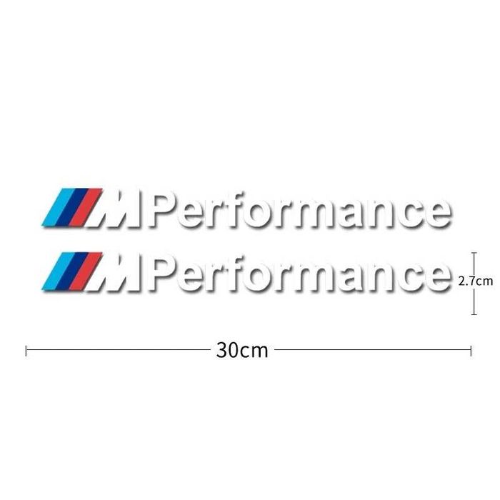 M Performance Стикер 300мм Винил – Бял/Черен за BMW