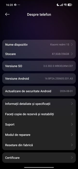 Vând Xiaomi Redmi 15