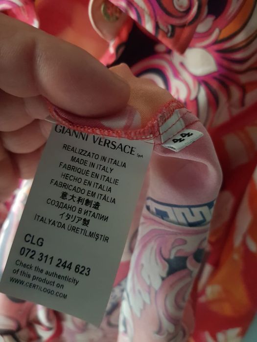 Versace Collection cămașă de dama din mătase naturală