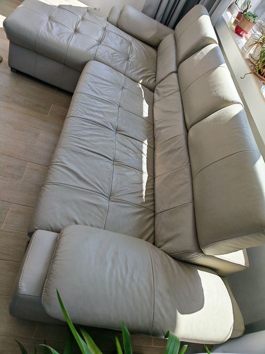 Canapea/coltar piele naturală extensibilă