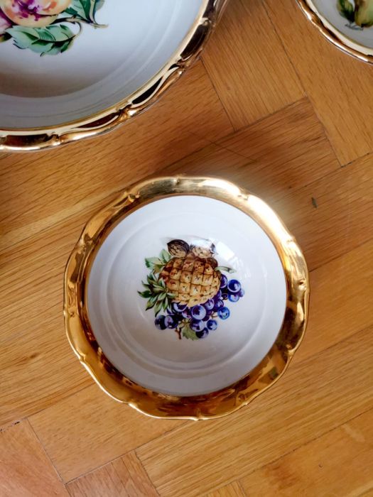 Порцеланов сервиз сет комплект купи златен дизайн Бохемия Чехословакия