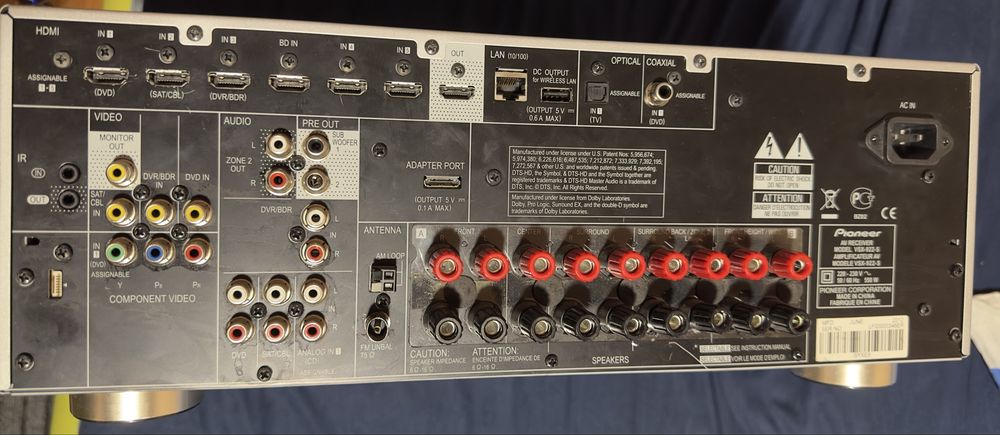 Vând receiver(AVR) Pioneer vsx-922-s 7.2 canale 150w canal