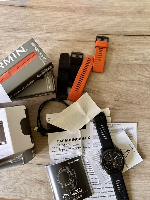 Garmin Epix Pro Gen 2 Sapphire 51mm + оригинални каишки