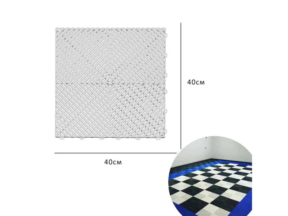 Pardoseala gresie rezistenta pentru terasa garaj etc Alba 40x40 usor