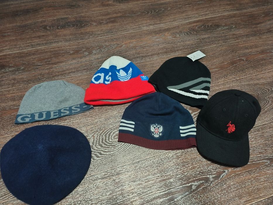 Шапки оригиналы guess, adidas, umbro