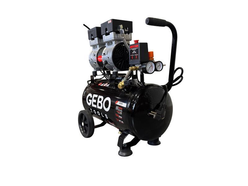 Безшумен компресор без шум без масло 24 л gebo tools