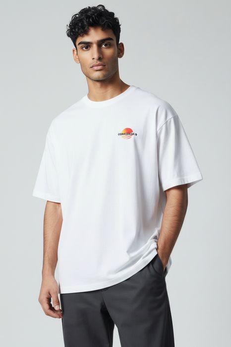 Tricou Converse alb, oversized, XXL