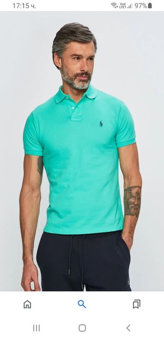 POLO Ralph Lauren Pique Cotton Slim Fit / 2XL ОРИГИНАЛ! Мъжка Тениска!