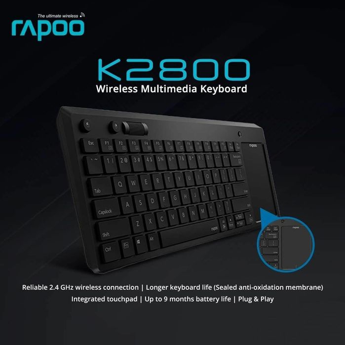 Беспроводная клавиатура, сенсорный! Rapoo k2800! Мышка! Компютер!