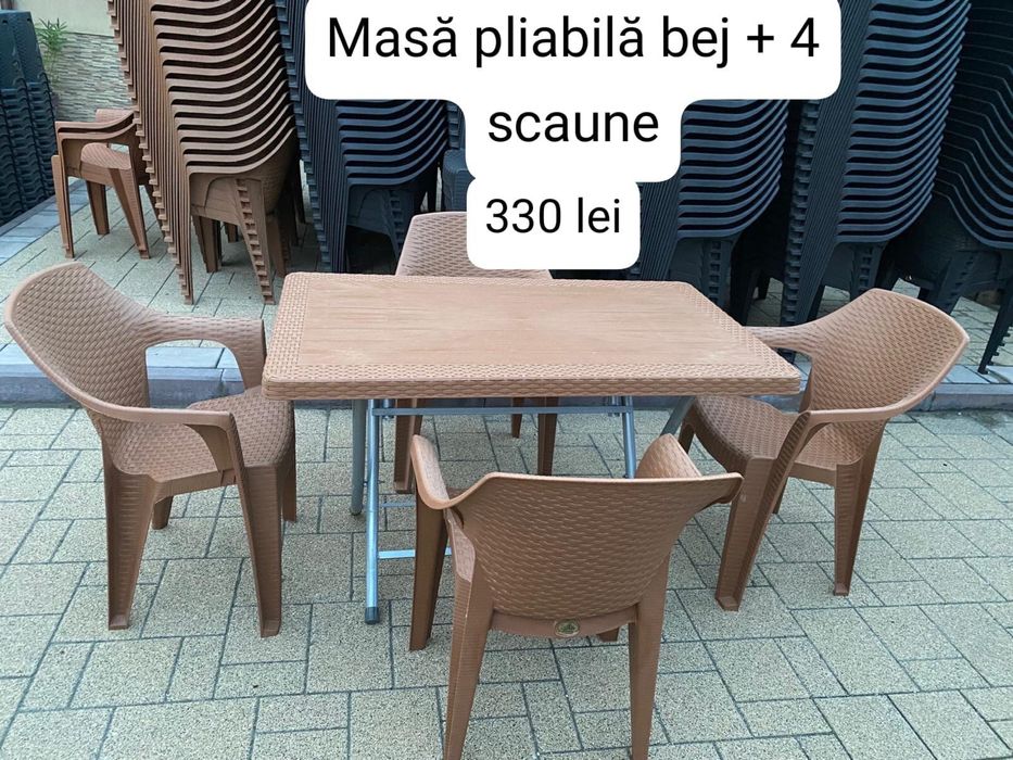 Masă și scaune grădină