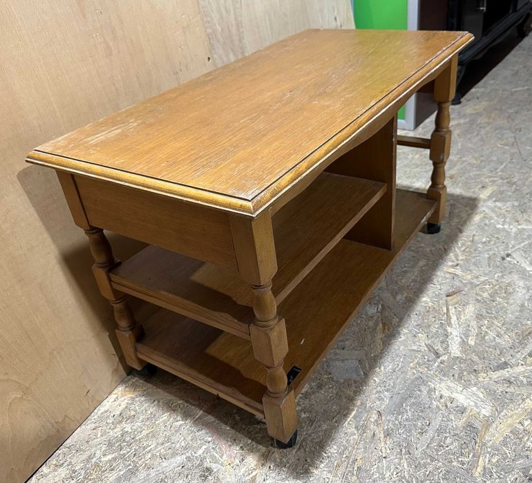 Masuta Vintage pe rotile; Masuta de cafea cu blat 89x46 cm; Masa