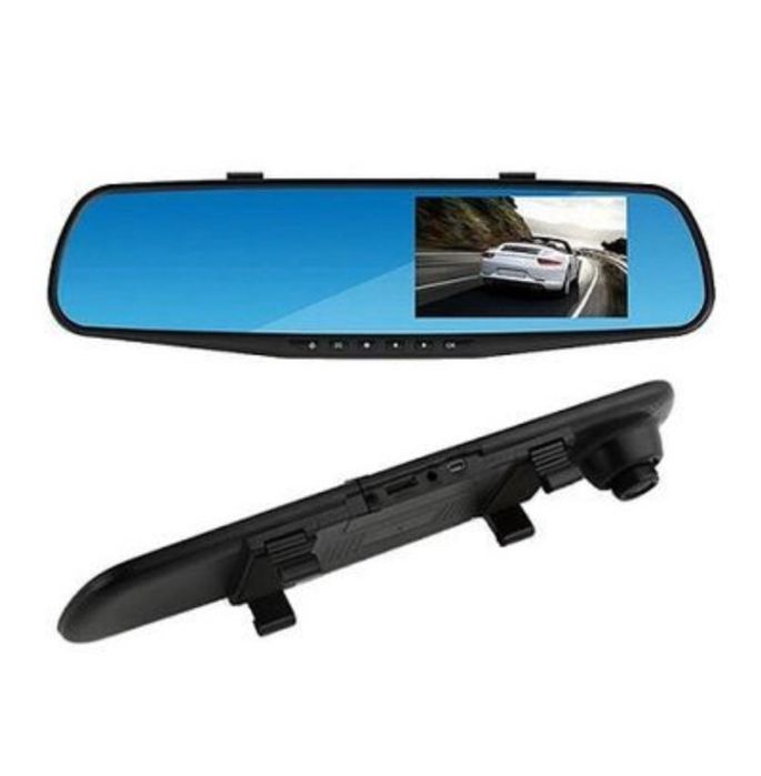 Oglinda retrovizoare cu camera fata / fata spate ecran 4 inch