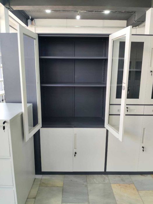 Шкаф для документов / офис / металлический / стеклянные двери