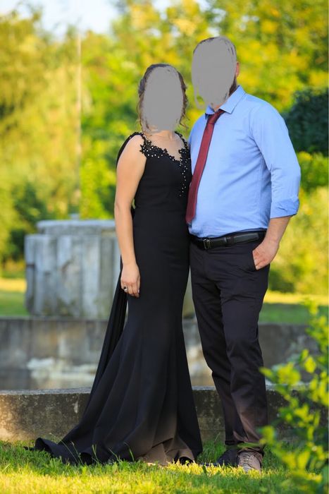 Дамска официална рокля, черна, М размер