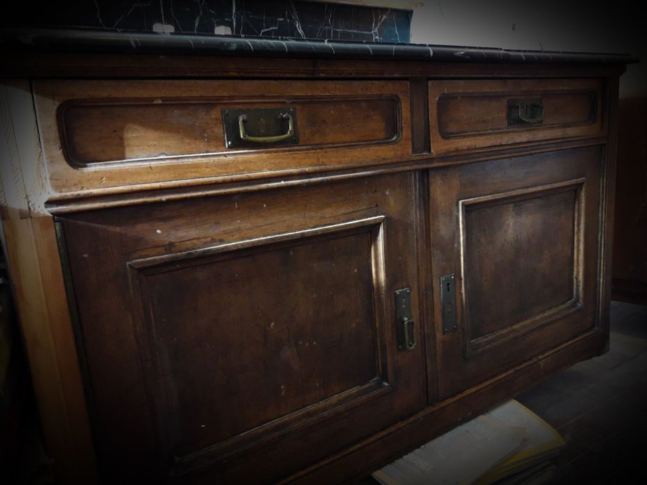 Рустик шкаф за мивка (с огледало)