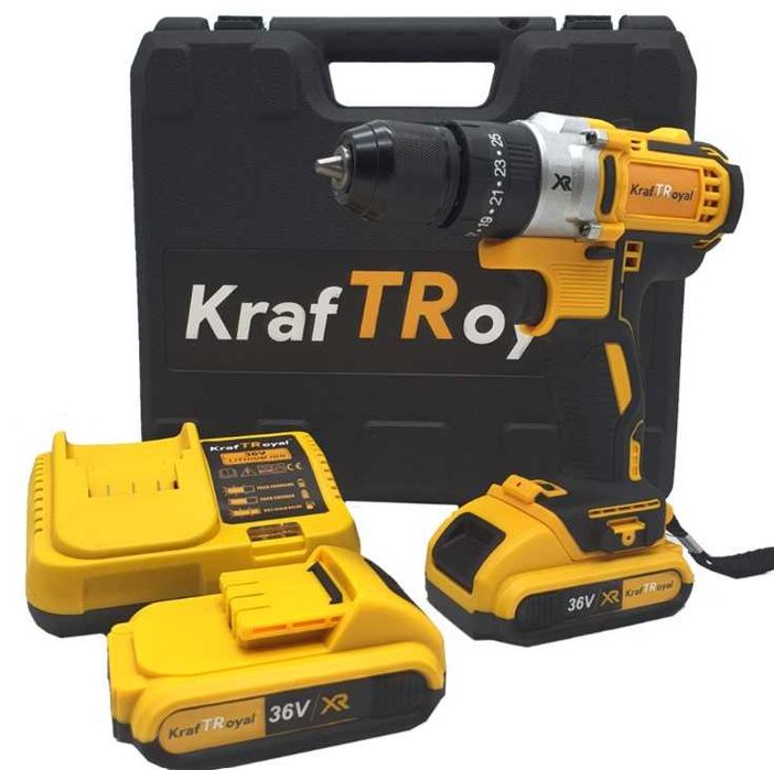 НОВ!+принадлежности Винтоверт Kraft royal 36V 8.00 AH LI-ION