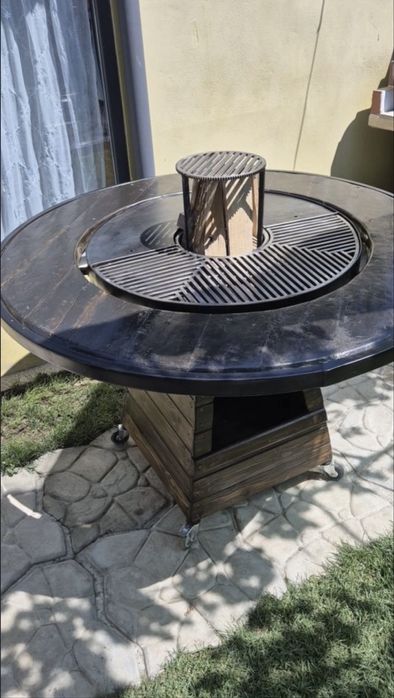 Masină de gătit cu plită si gratar/soba/friptura/pastrama