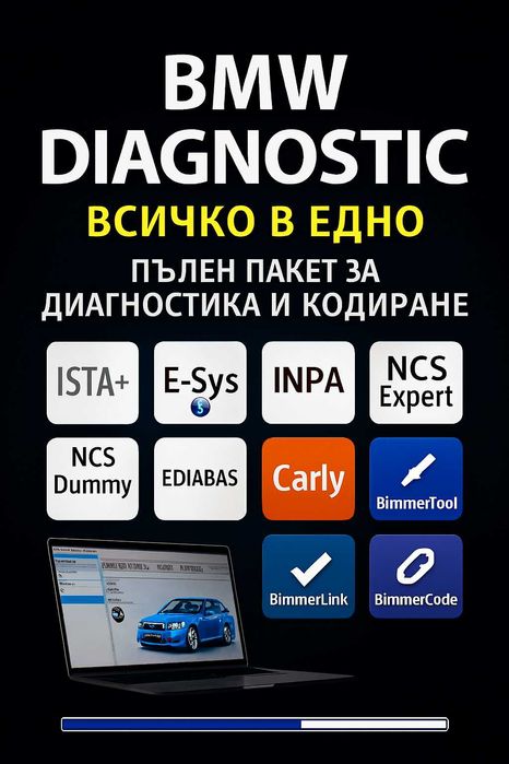 Диагностика BMW – ISTA + INPA + E-SYS + Carly + BimmerCode+BimmerTool