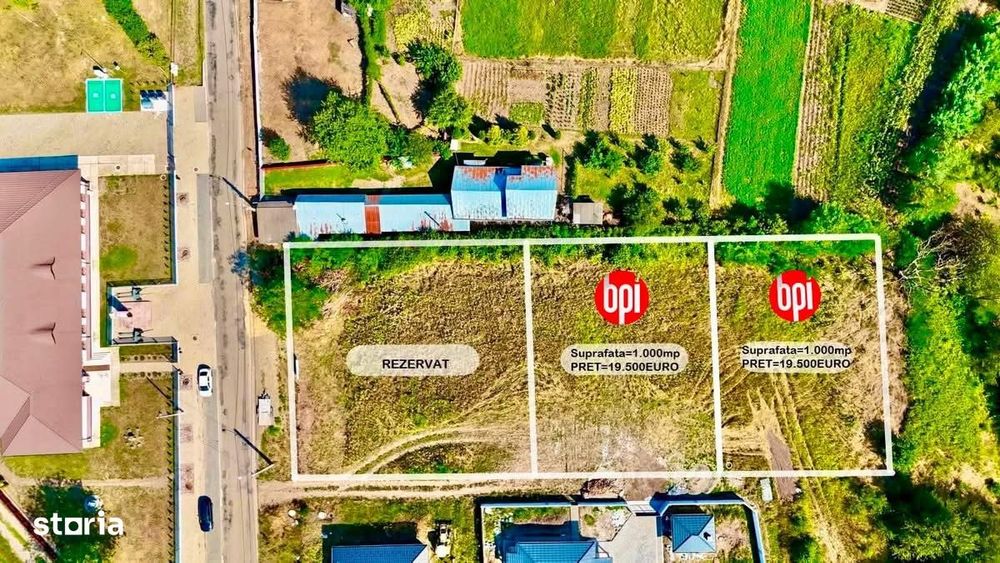 SE VAND Teren de 1.000mp, in Fantana Mare, langa Falticeni