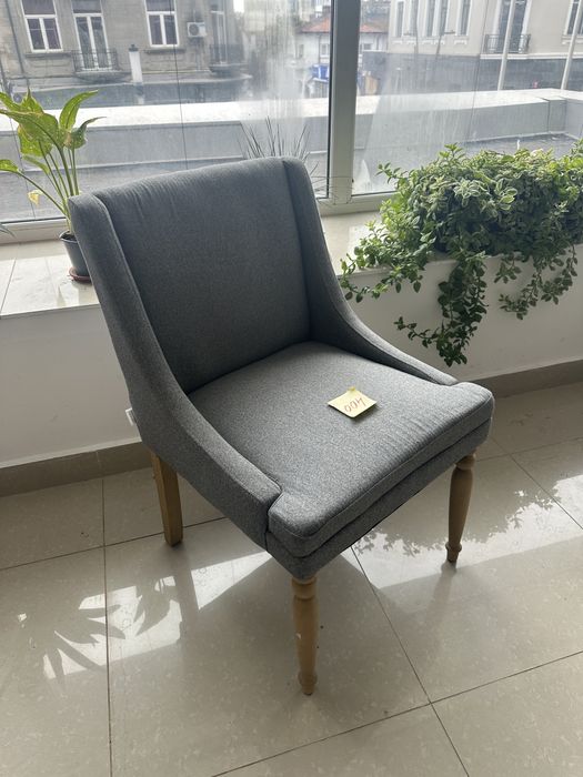 Fotoliu stofa gri nou