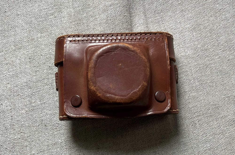 Toc piele vintage aparat foto vechi etui camera analogica
