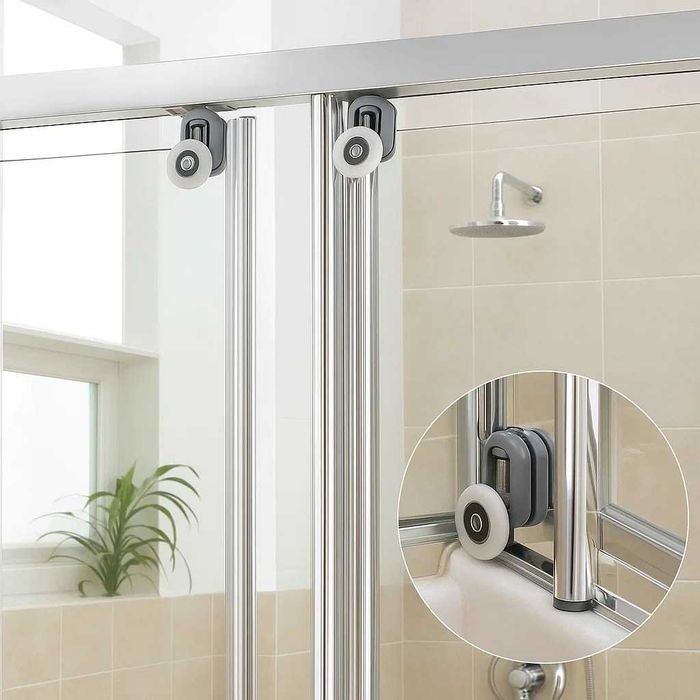 Set 8 role pentru cabina de dus universale sistem dublu si simplu 24mm