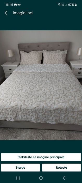 Cuvertura de pat matrimonial + 2 fete de perna