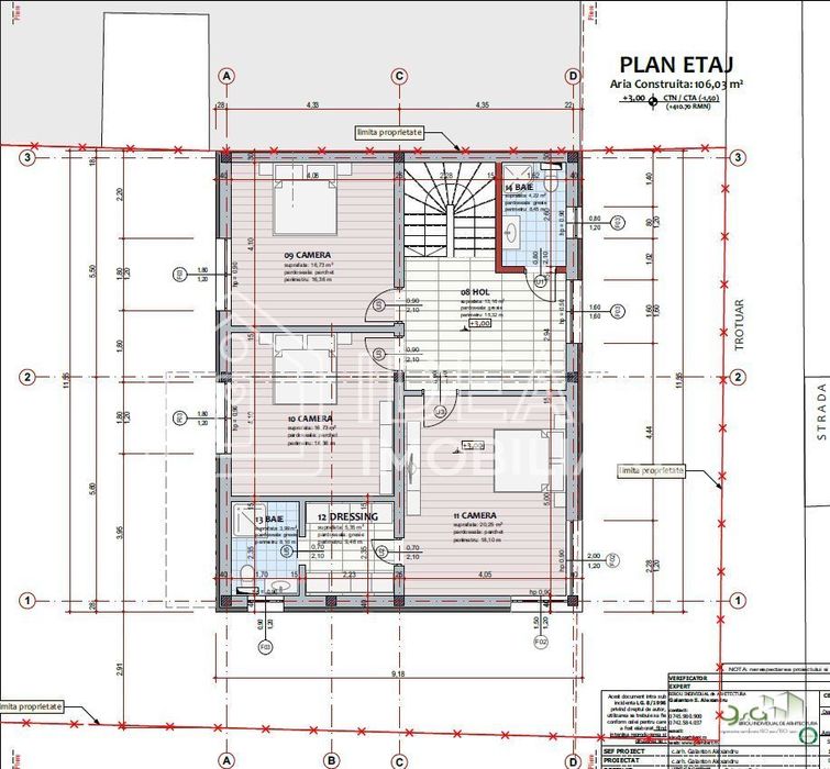Teren intravilan 536 mp cu deschidere de 14 m –Piata Cluj