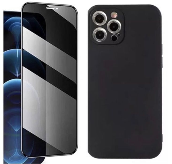 Husa Dust Case si Folie Sticla Privacy Iphone 13/14/15/ MINI PRO MAX