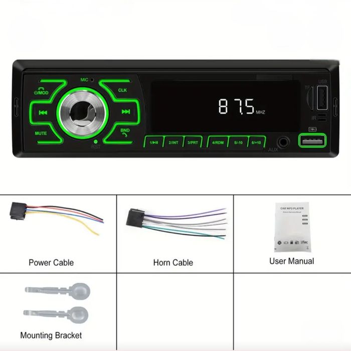 Bluetooth плеър за кола 4х50W с 6 цвята