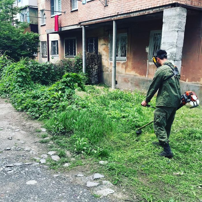 Покос Травы триммером 3000