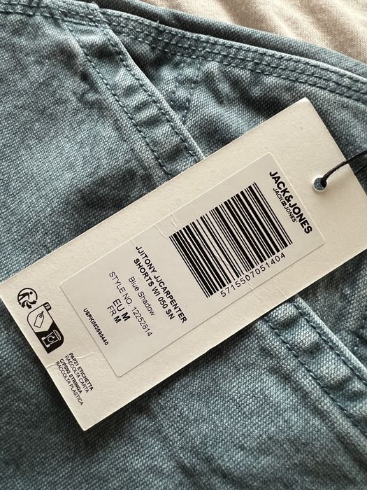 Jack & Jones baggy carpenter fit denim short in blue