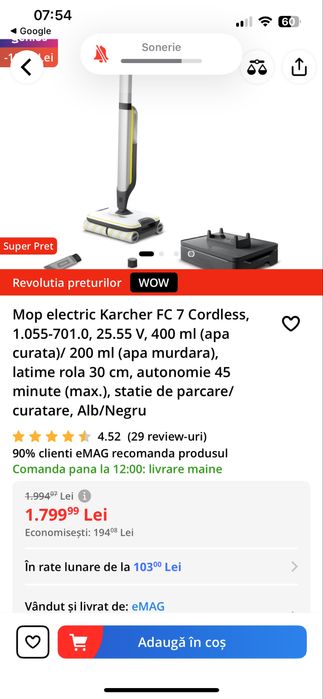 Mop si aspirator K’archer
