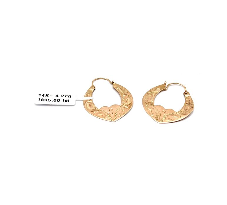Bijuteria Royal cercei din aur 14k 4.22 gr