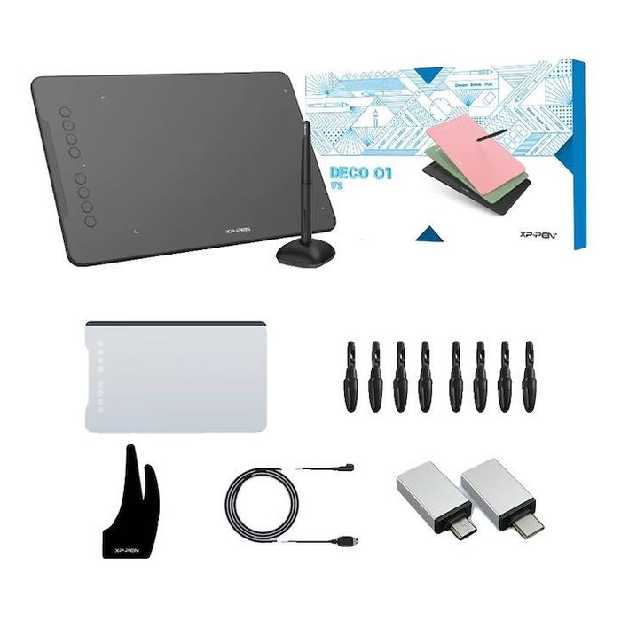 Tableta grafica DECO01 V3,niveluri de presiune, 10"x6", design subtire