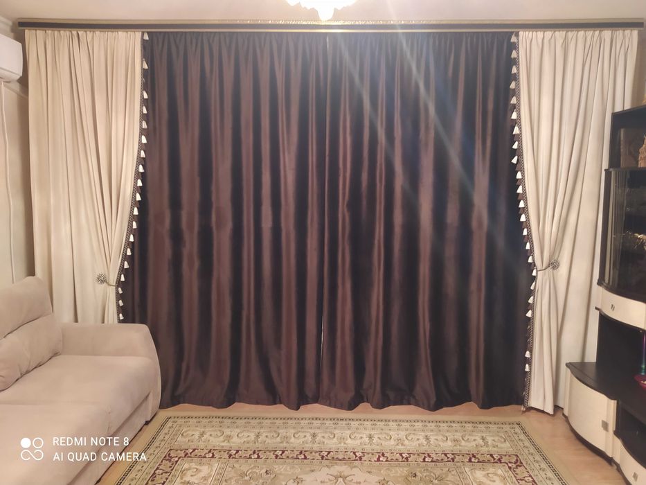 Продается готовый комплект штор и тюля .