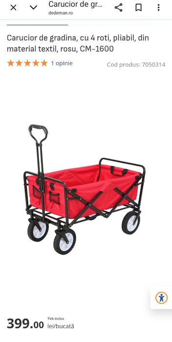 Căruț transport pliabil