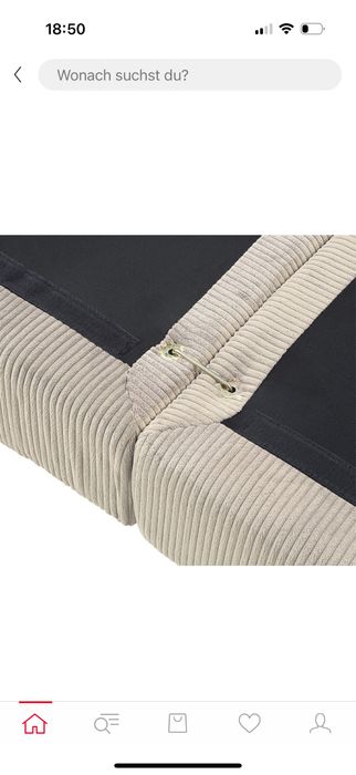 NOU Canapea modulara 4 locuri IMPORT GERMANIA-351cm catifea reiata bej