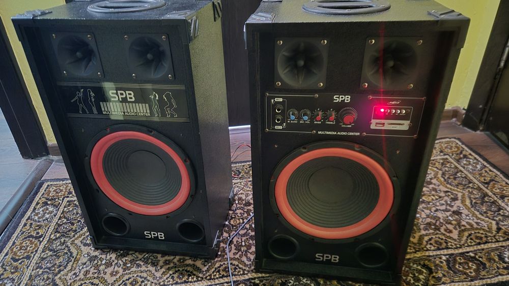 Set boxe active/pasive SPB Multimedia Audio Center, 600W/800W, USB, microfon, karaoke