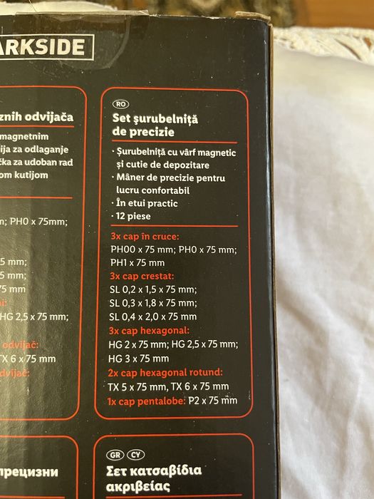 Set 12 șurubelnițe de precizie Parkside