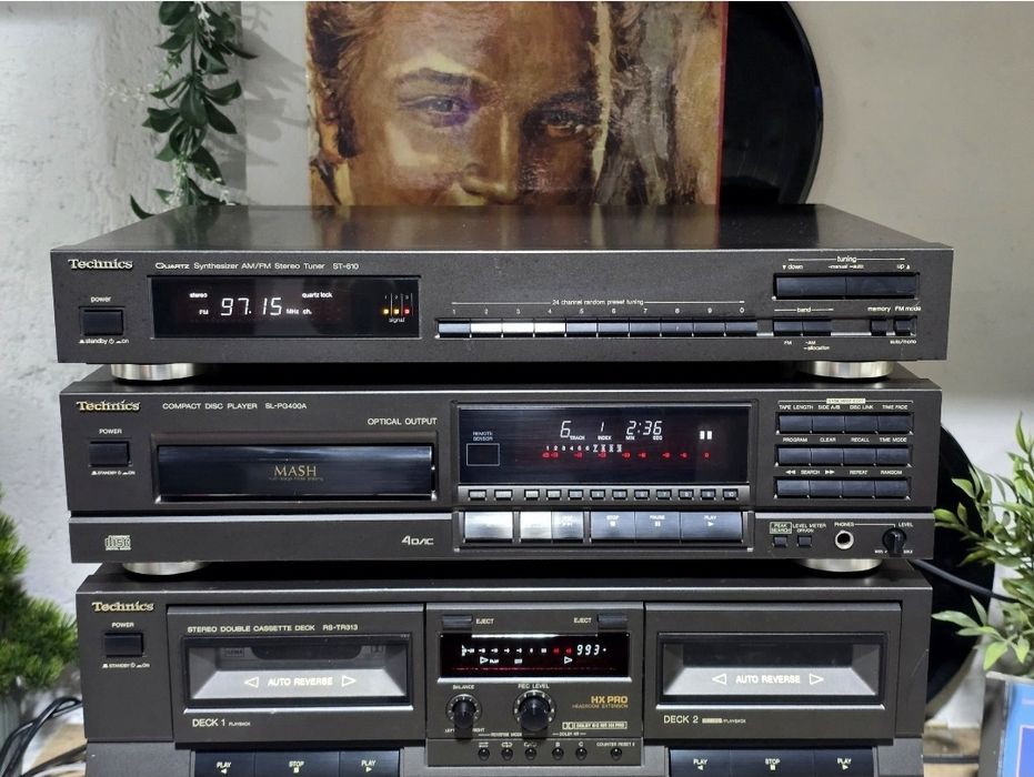 Linie audio TECHNICS,  amplificator, deck,tuner,cd-player, pick-up DD