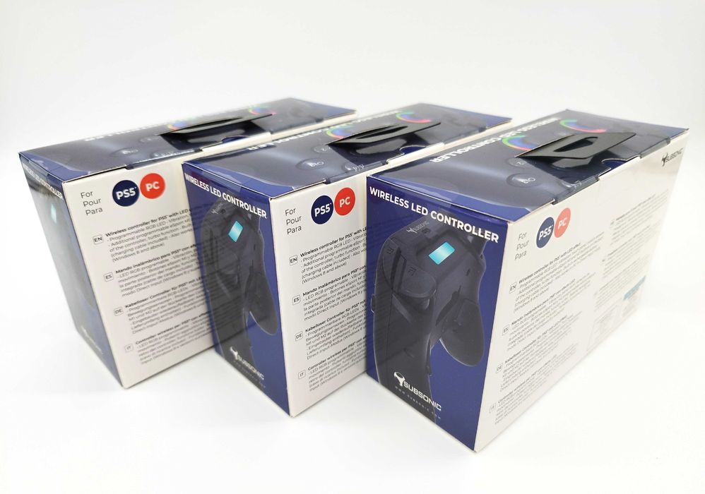 Чисто НОВИ Безжични контролери Subsonic - LED/ за PS5 и PC