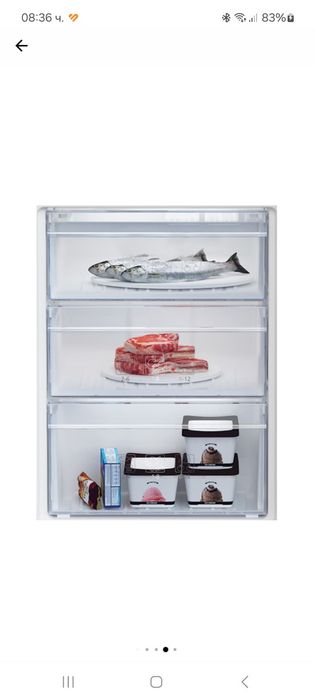 Хладилник с фризер Beko RCSA406K40DXBN, 386 л, Клас E Диспенсър за вода H 202.5 см